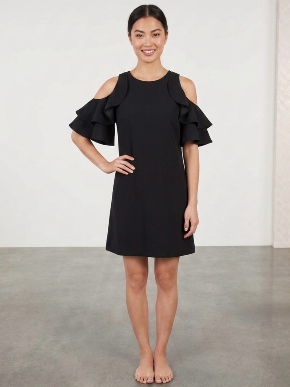 Kate Spade - Black mini Ruffle Sleeve Women’s Dress